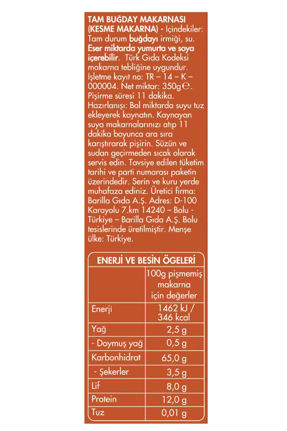 Tam Buğday Kalem 350 gr X 3 Adet