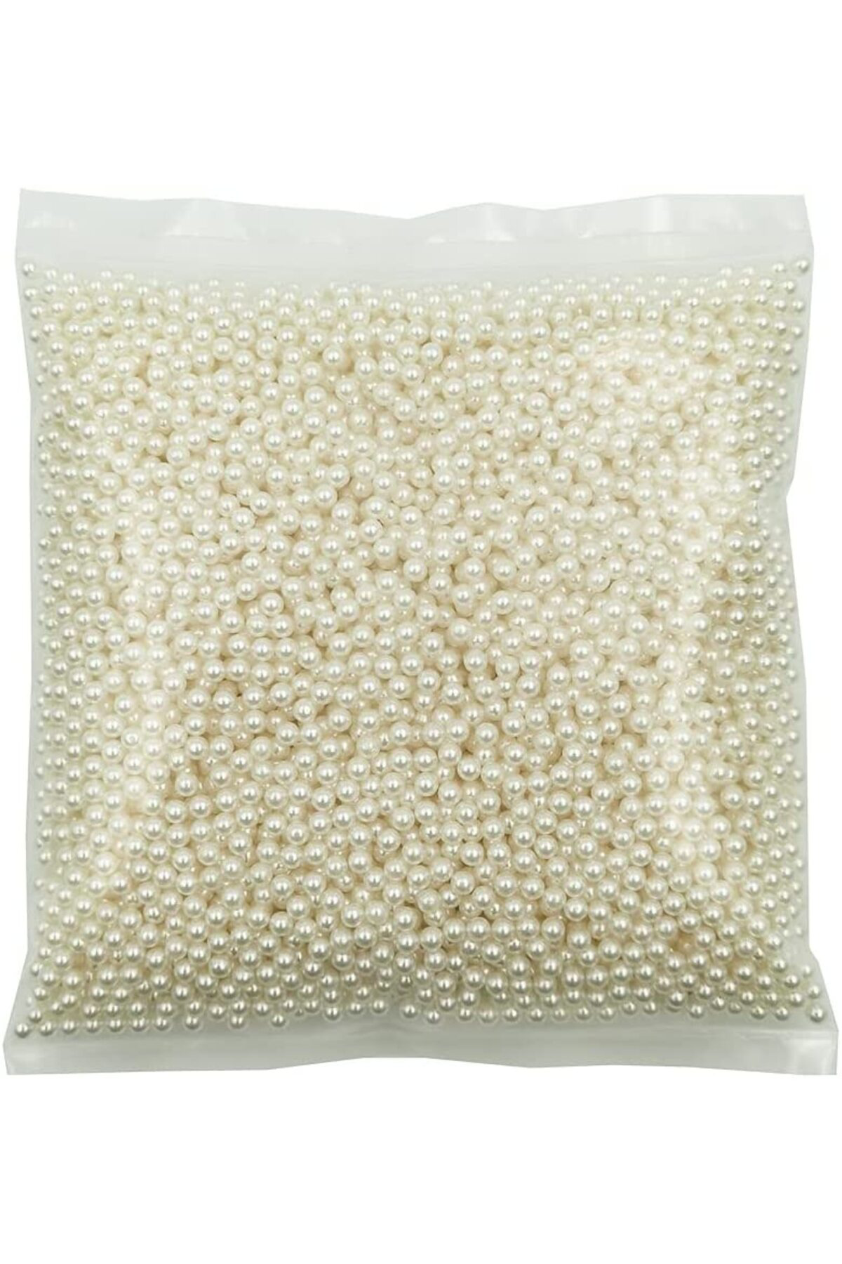 Tuhafiyecimiz Tam İnci Dökme – 6 Mm Krem Boncuk | 500 Gr Paket