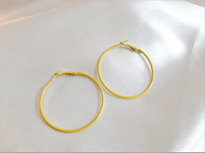 TAM KAPAMA SARI 45 MM HALKA KÜPE-00HK32