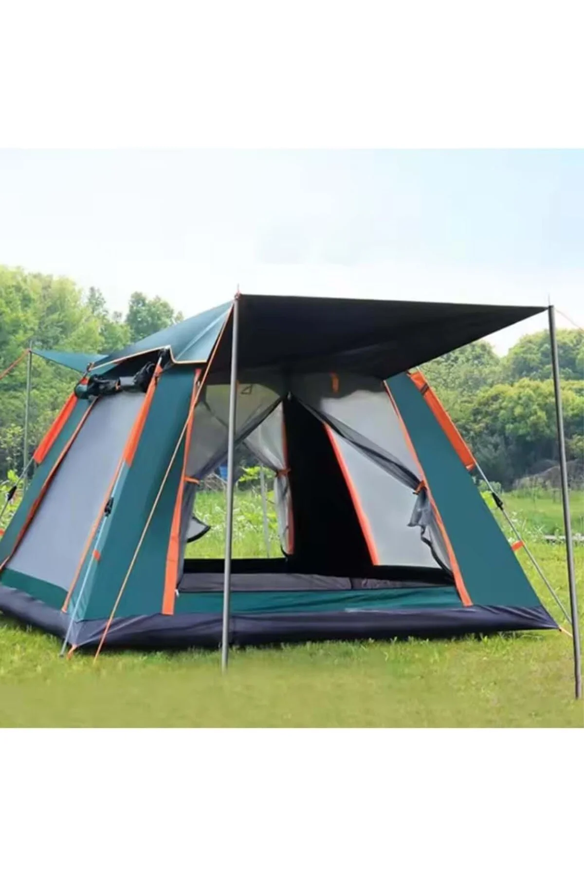 Tam Otomatik Tenteli 4-6 Kişilik Kamp Çadırı 240x240x155 Cm
