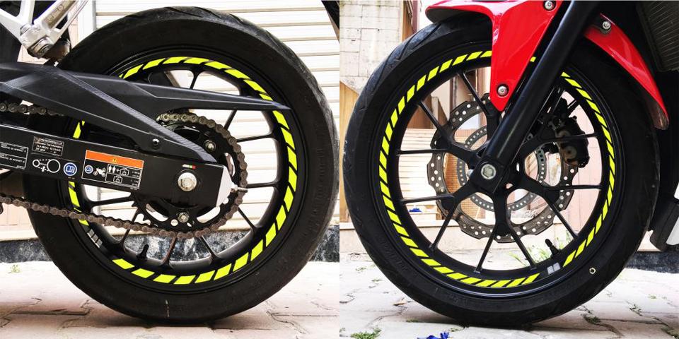 Tam Tur Floresan Sarı Supersport İç Jant Şeridi Sticker Çınar Ext
