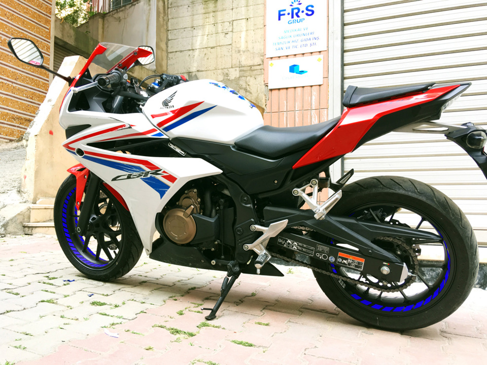 Tam Tur Reflektif Mavi Supersport İç Jant Şeridi Sticker Çınar Ex