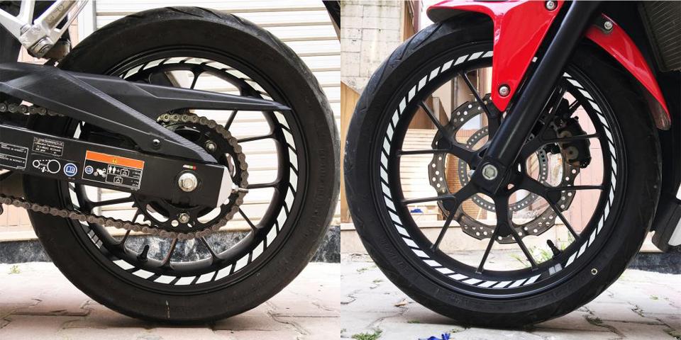 Tam Tur Reflektif Beyaz (Gri) Supersport İç Jant Şeridi Sticker Ç