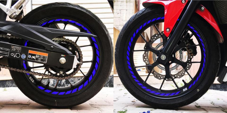 Tam Tur Reflektif Mavi Supersport İç Jant Şeridi Sticker Çınar Ex