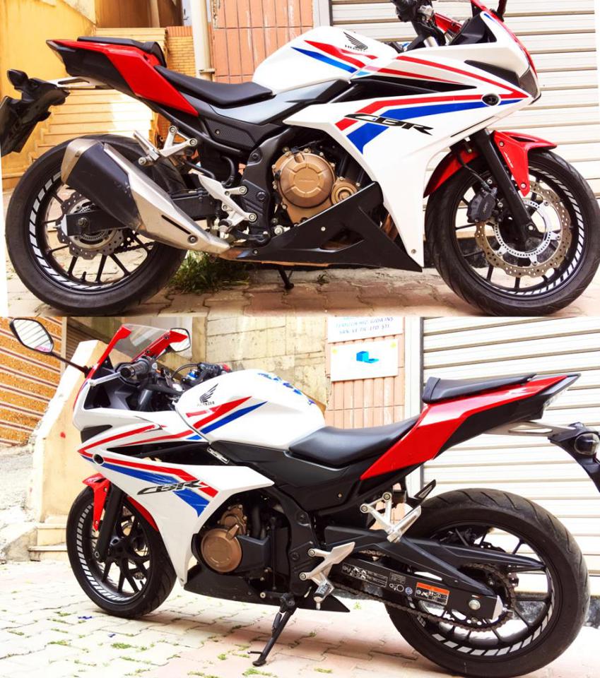 Tam Tur Reflektif Beyaz (Gri) Supersport İç Jant Şeridi Sticker Ç