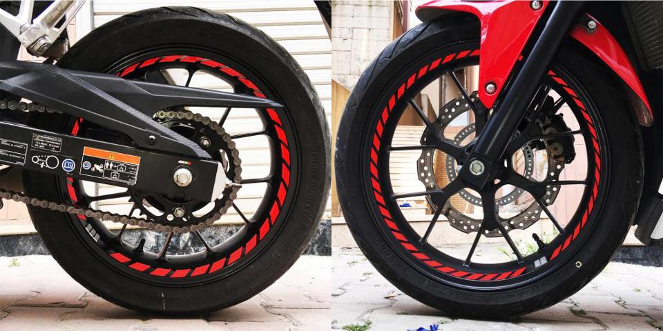 Tam Tur Reflektif Kırmızı Supersport İç Jant Şeridi Sticker Çınar