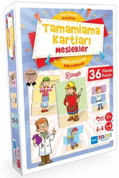 Tamamlama Kartları Meslekler - Eğitici Oyunlar 36 Parça