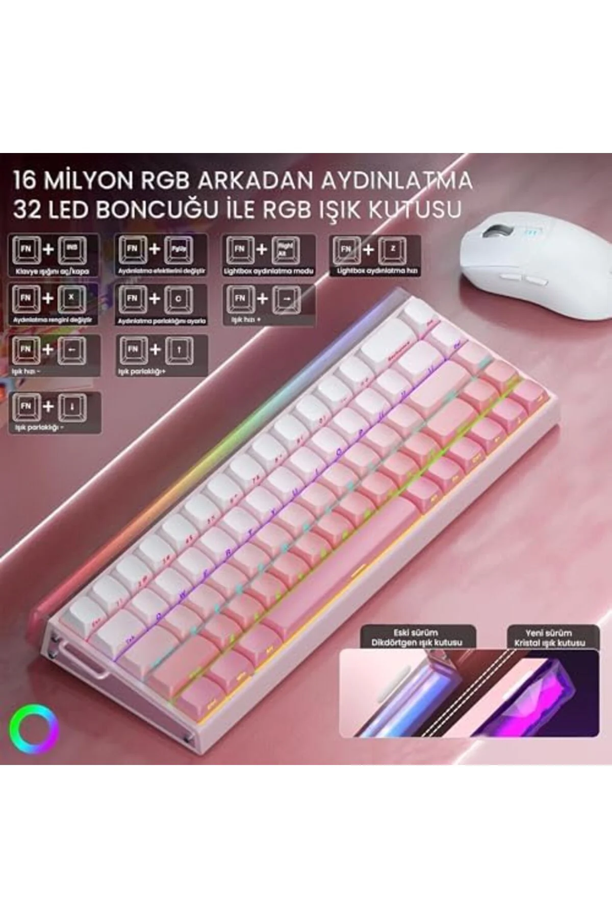 TAMGÜN Aula Hero 68 He Manyetik Klavye Trigger Switch 8000Hz RGB 