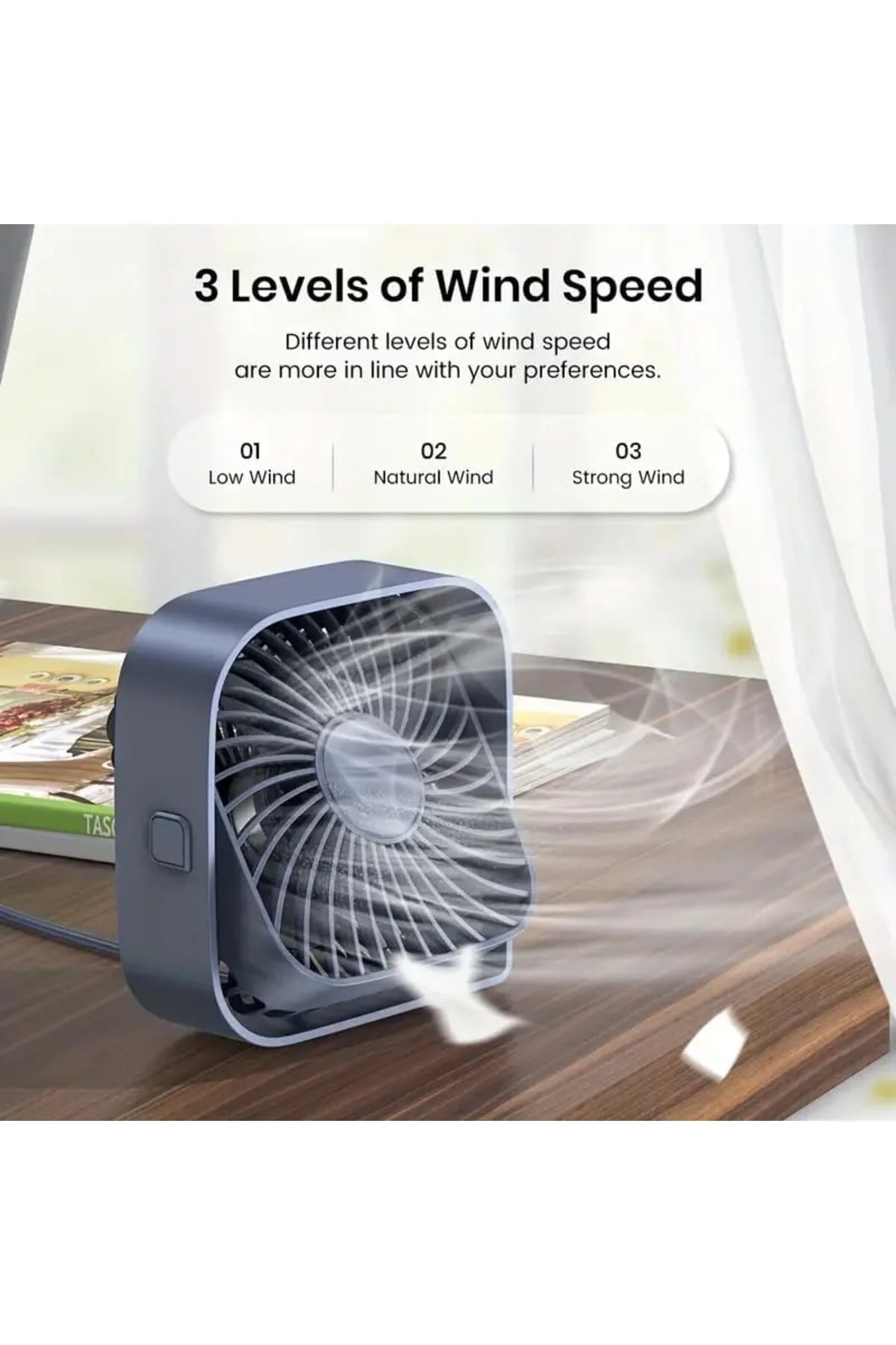 TAMGÜN Her Yerde Serin ve Rahat Kalın: 3 Hız ve 360 ° Sessiz Çalı