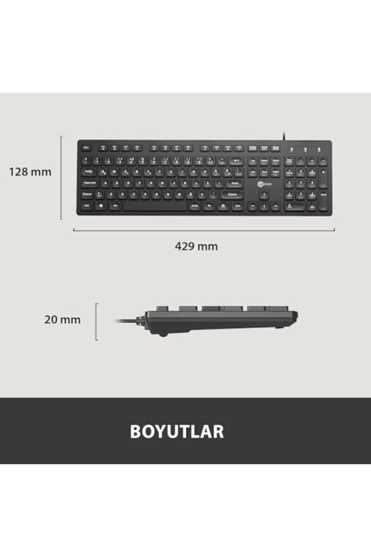 TAMGÜN KB102 Sayısal Tuş Takımına Sahip, Sıvı Dökülmelerine Dayan