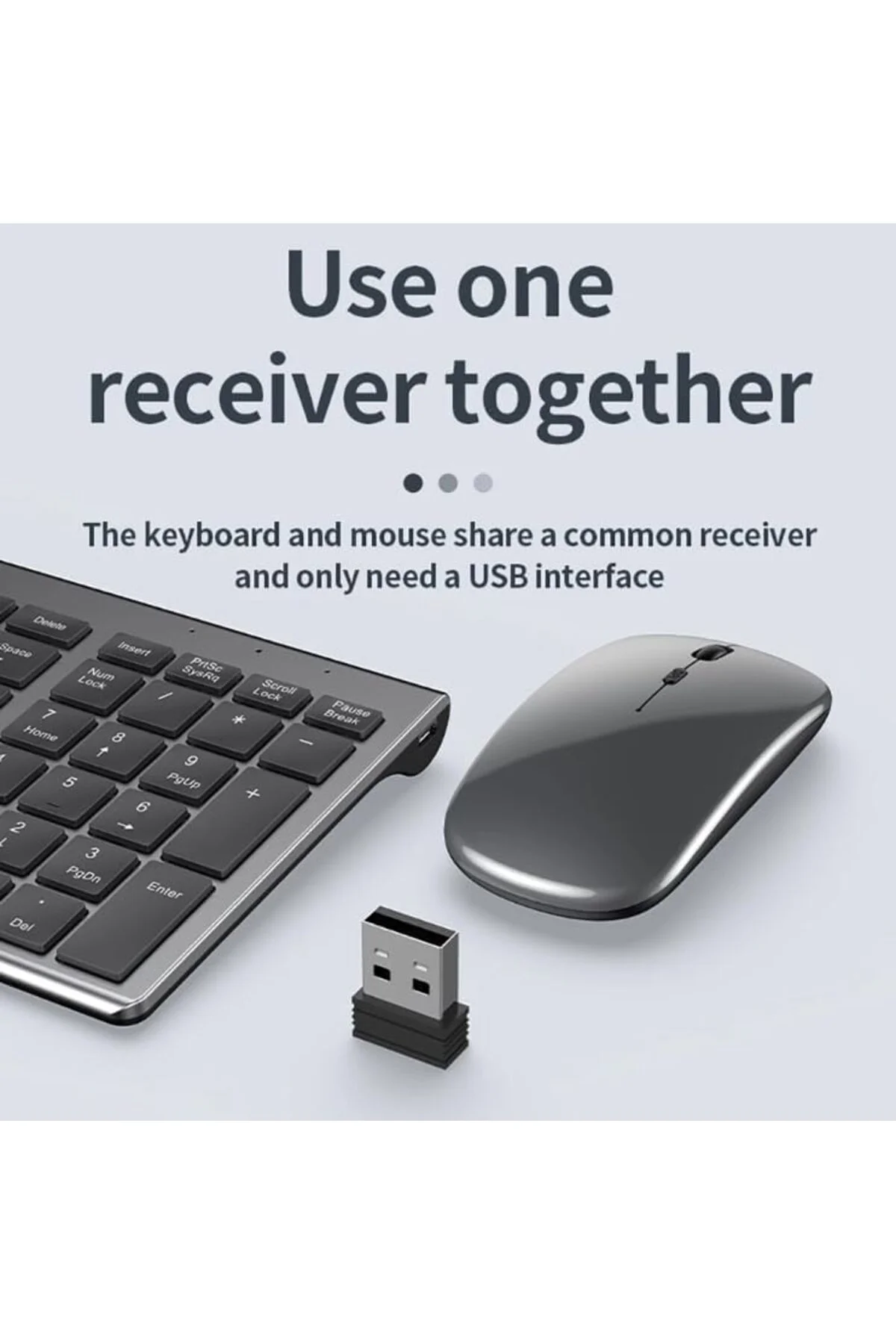 TAMGÜN Onezero Kablosuz Türkçe Klavye Mouse Set Şarjlı Klavye Mou