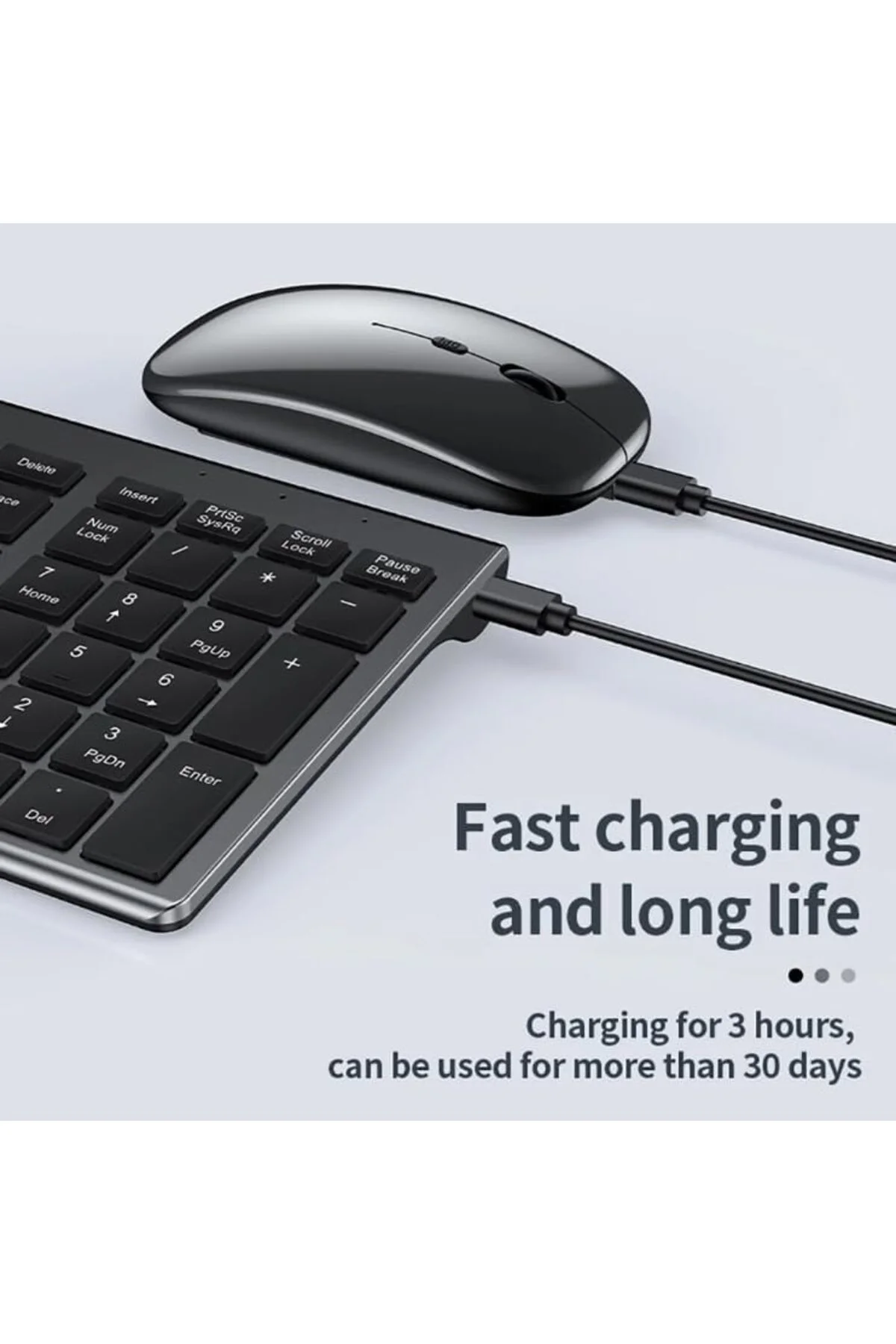 TAMGÜN Onezero Kablosuz Türkçe Klavye Mouse Set Şarjlı Klavye Mou