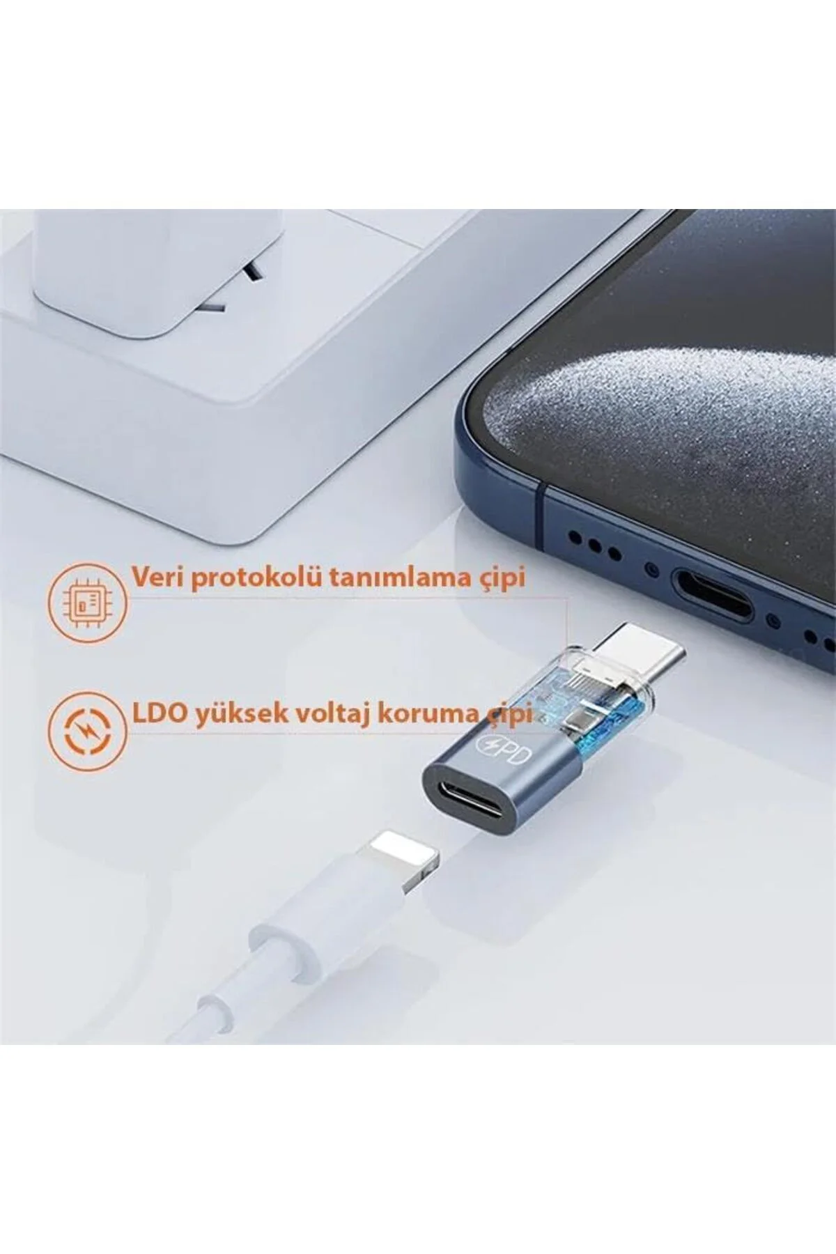 TAMGÜN polham mobile 30W Şarj Destekli Lightning to Type C Çeviri