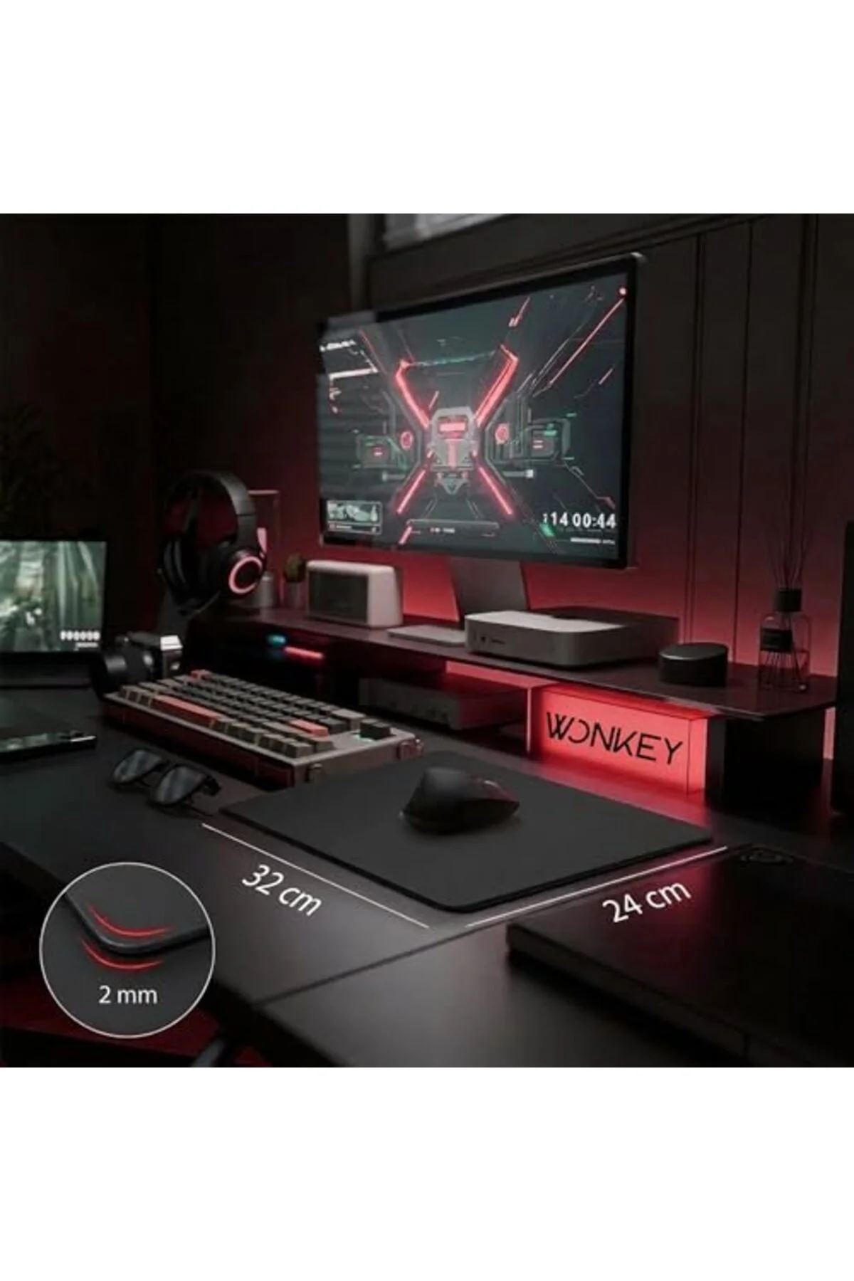 TAMGÜN PRO - Dikişli Mouse Pad Gaming, Oyuncu Gamer Mousepad, Ofi