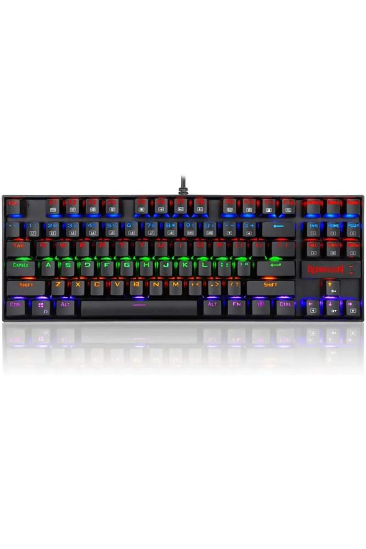 TAMGÜN Redragon K552-KR Kumara Red Switch TKL TR Q Mekanik Siyah 