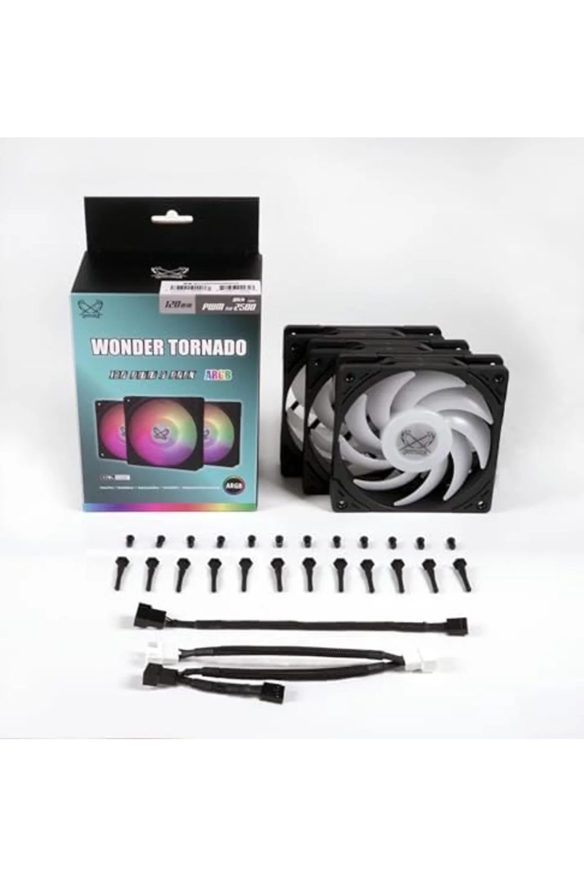 TAMGÜN SCYTHE Wonder Tornado 120mm ARGB Siyah Kasa Fanı 3’lü Pake TAMGÜN SCYTHE Wonder Tornado 120mm ARGB Siyah Kasa Fanı 3’lü Pake