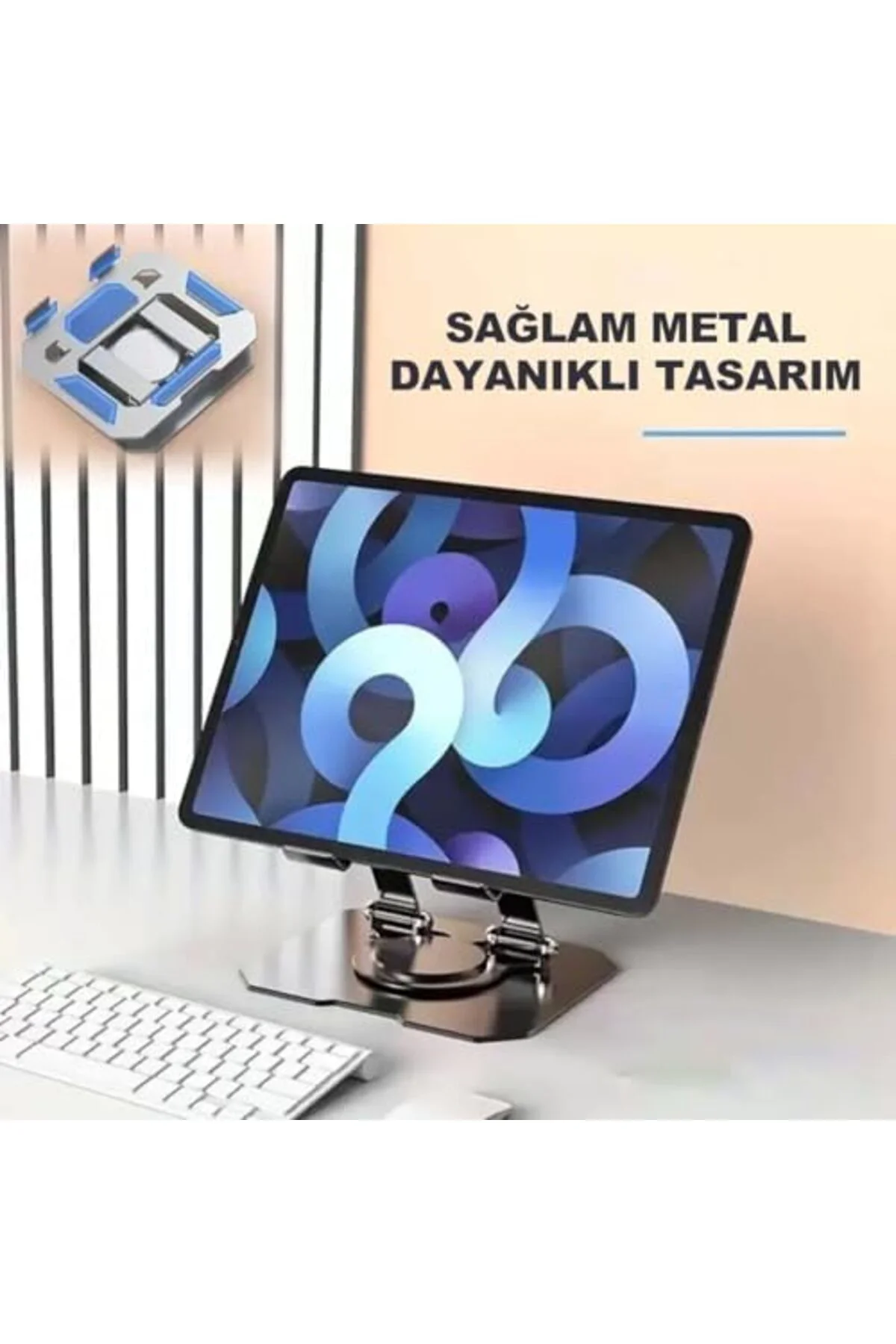 TAMGÜN Tablet Standı 360 Derece Dönebilen Tablet Stand Katlanabil