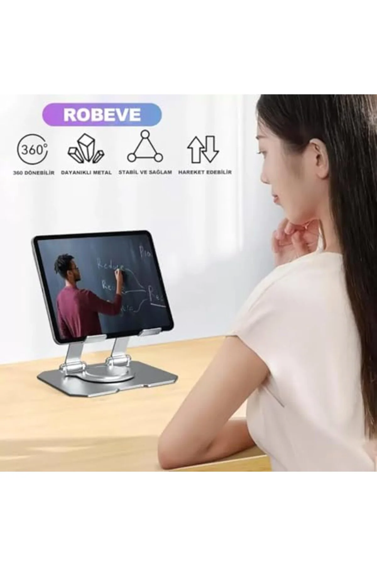 TAMGÜN Tablet Standı 360 Derece Dönebilen Tablet Stand Katlanabil