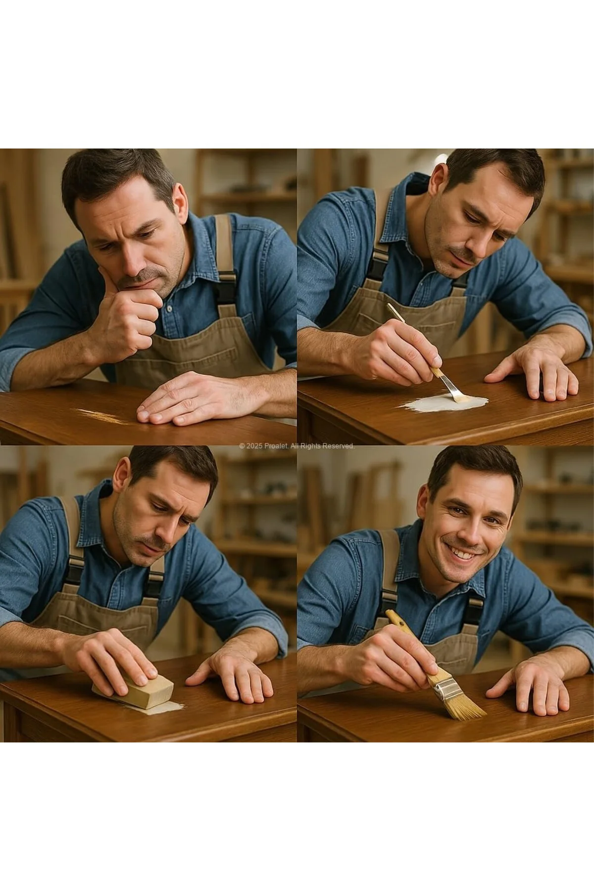 Tamir Macunu, Ahşap, Kaplama, Masif Yüzey, Çizik, Çatlak, Delik O