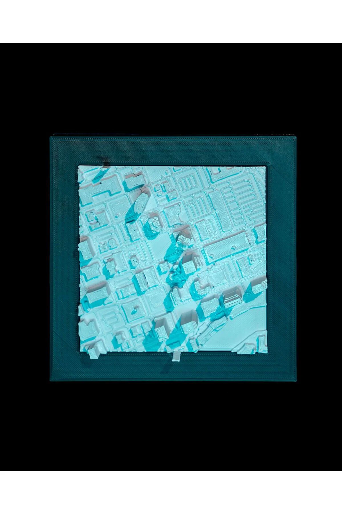 Tampa Üç Boyutlu Şehir Silüeti Dekoratif Minimalist Duvar Tablosu Tampa Tablo 15CM