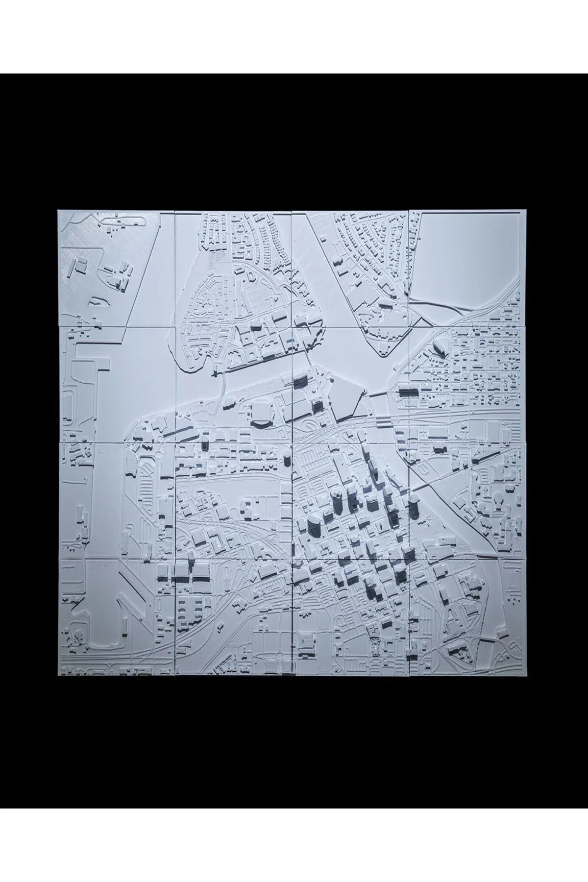 Tampa Üç Boyutlu Şehir Silüeti Dekoratif Minimalist Duvar Tablosu Tampa Tablo 15CM