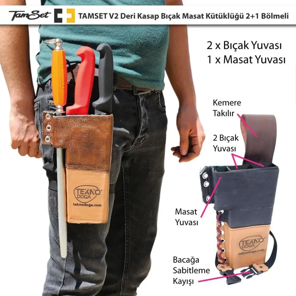 TAMSET V2 Deri Kütüklük 2+1 Bıçak Masat Kütüklüğü Fiyatı, Yorumları ve Özellikleri