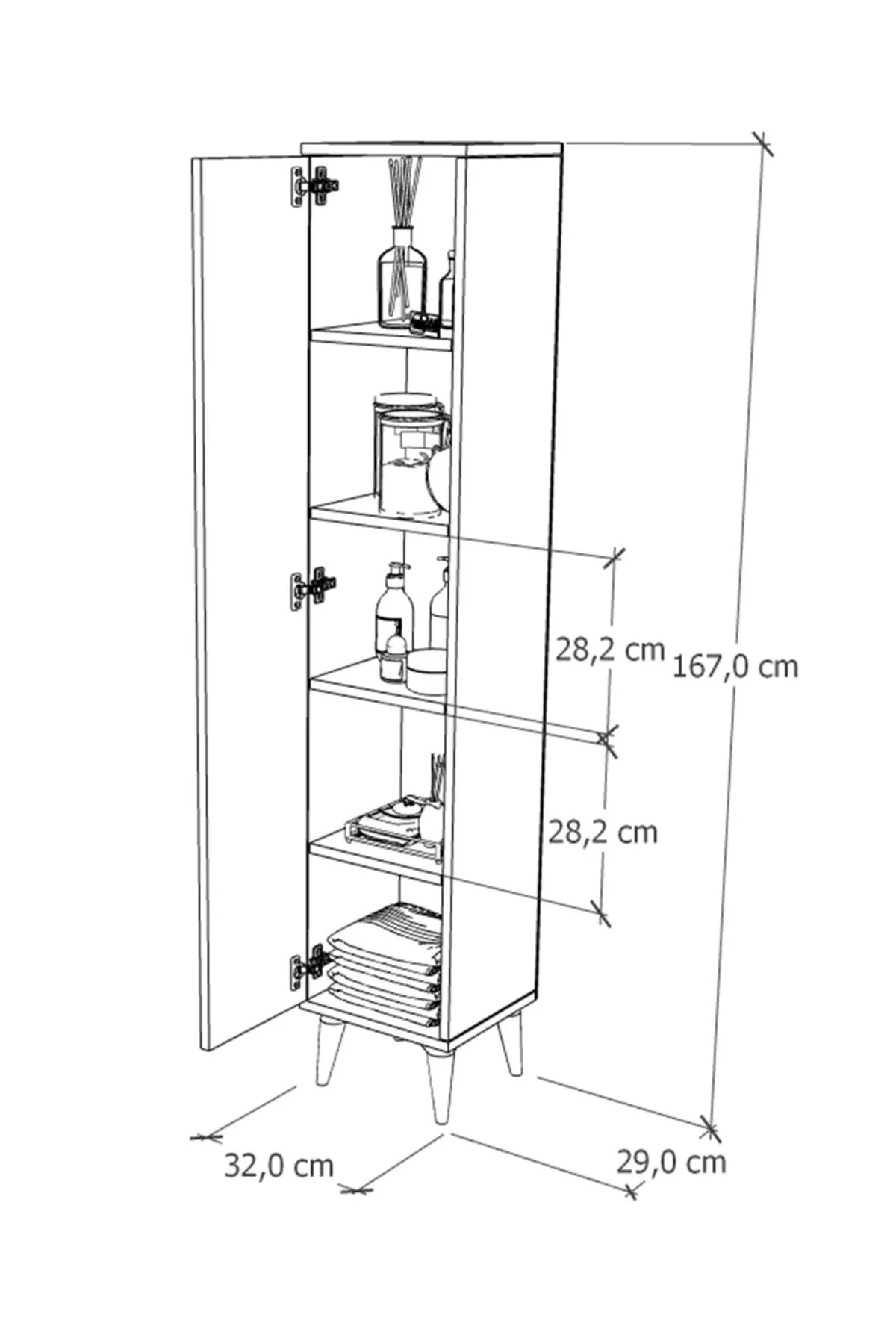 Tandem Çok Amaçlı Dolap Banyo Dolabı Beyaz
