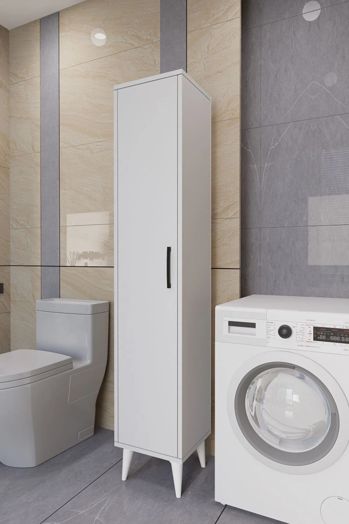 Tandem Çok Amaçlı Dolap Banyo Dolabı Beyaz