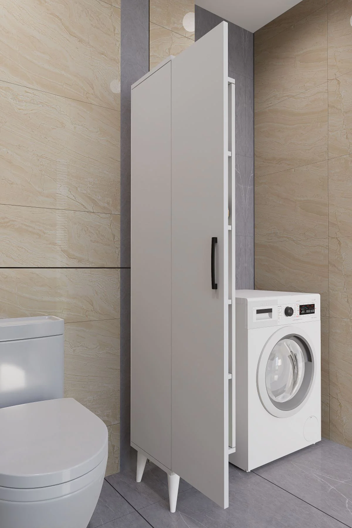 Tandem Çok Amaçlı Dolap Banyo Dolabı Beyaz