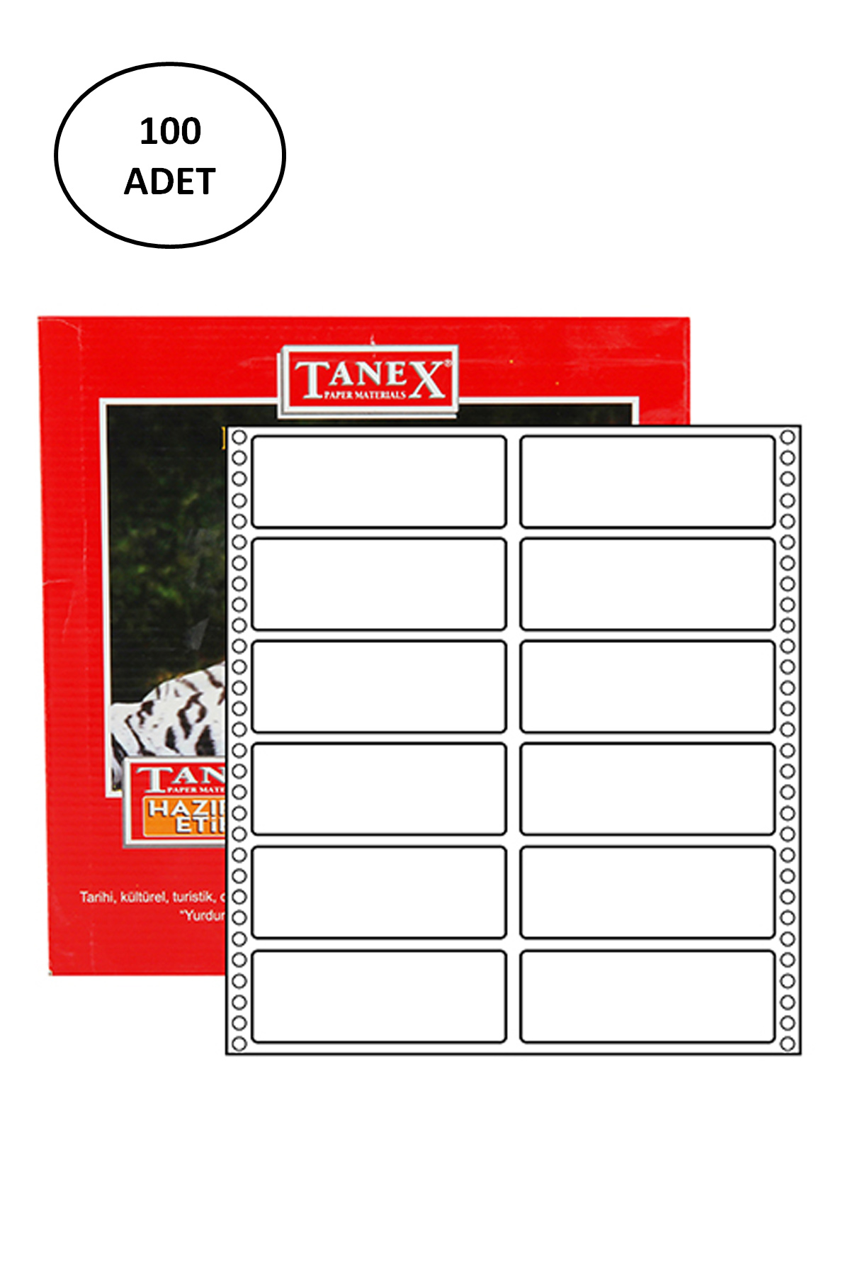 Tane35X97 Mm Bilgisayar Etiketi 100 Lü