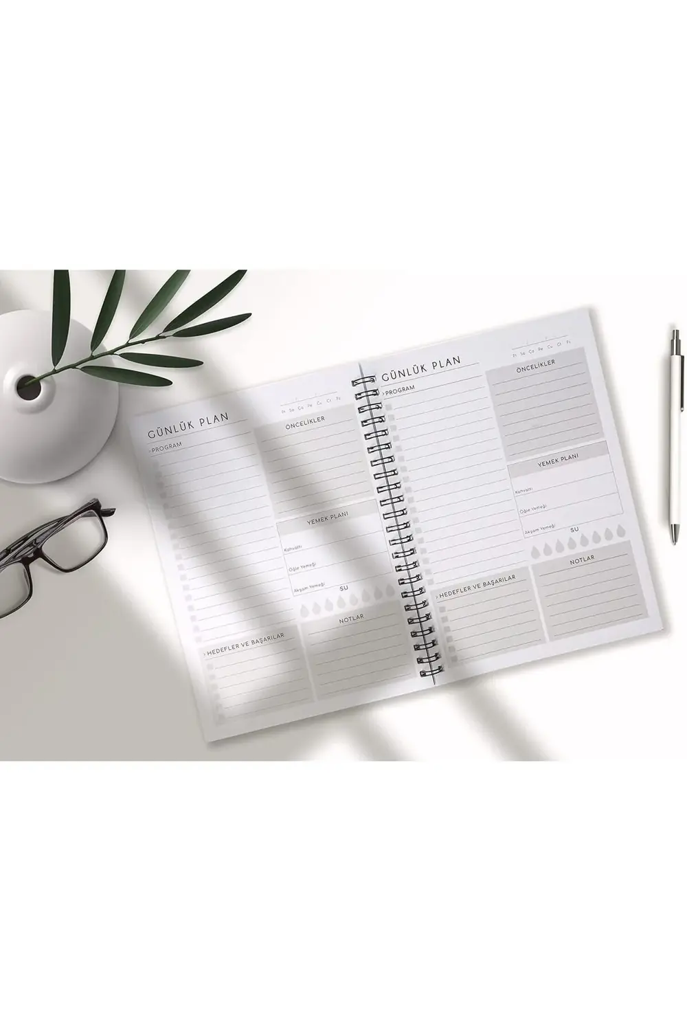 Tanıtım 120 Günlük Tarihsiz Spiralli Planlayıcı - A5 Boyutu, 60 Y