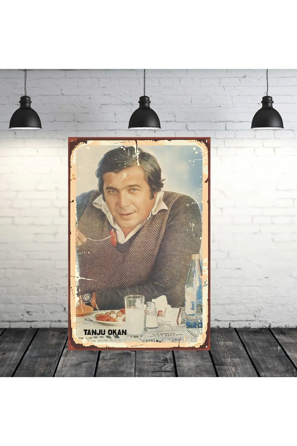 Tanju Okan Tasarımlı 20x30 Cm Retro Ahşap Tablo