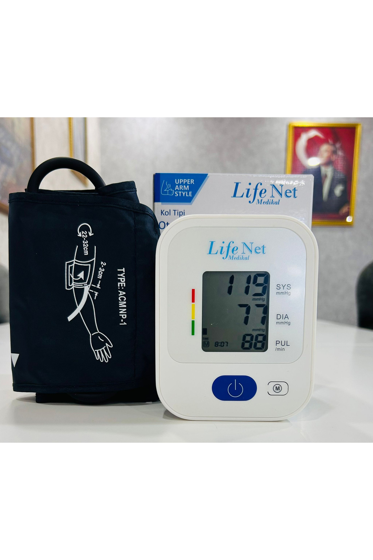 Life Net Medikal Tansiyon Aleti Üst Koldan Dijital Tansiyon Ölçer, Nabiz Ölçer, Us