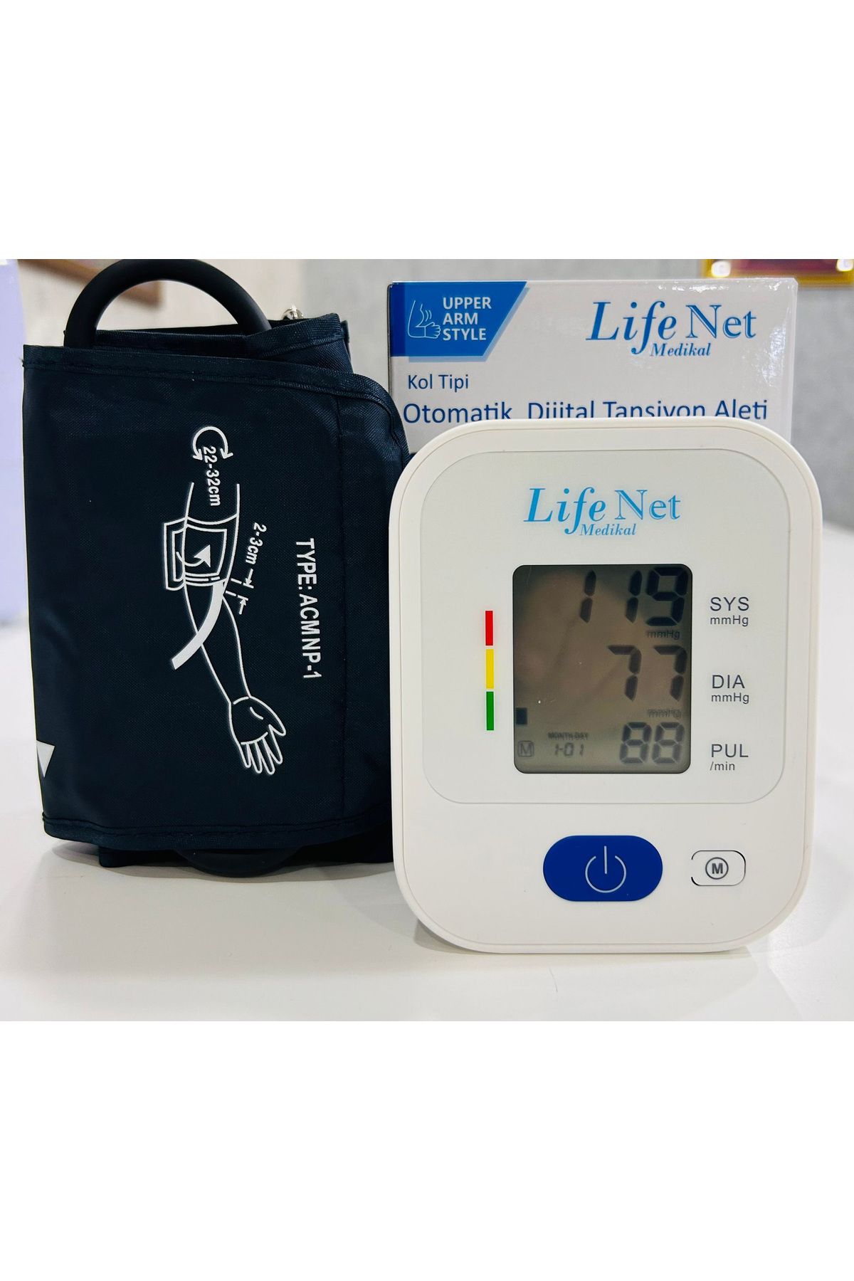 Life Net Medikal Tansiyon Aleti Üst Koldan Dijital Tansiyon Ölçer, Nabiz Ölçer, Us