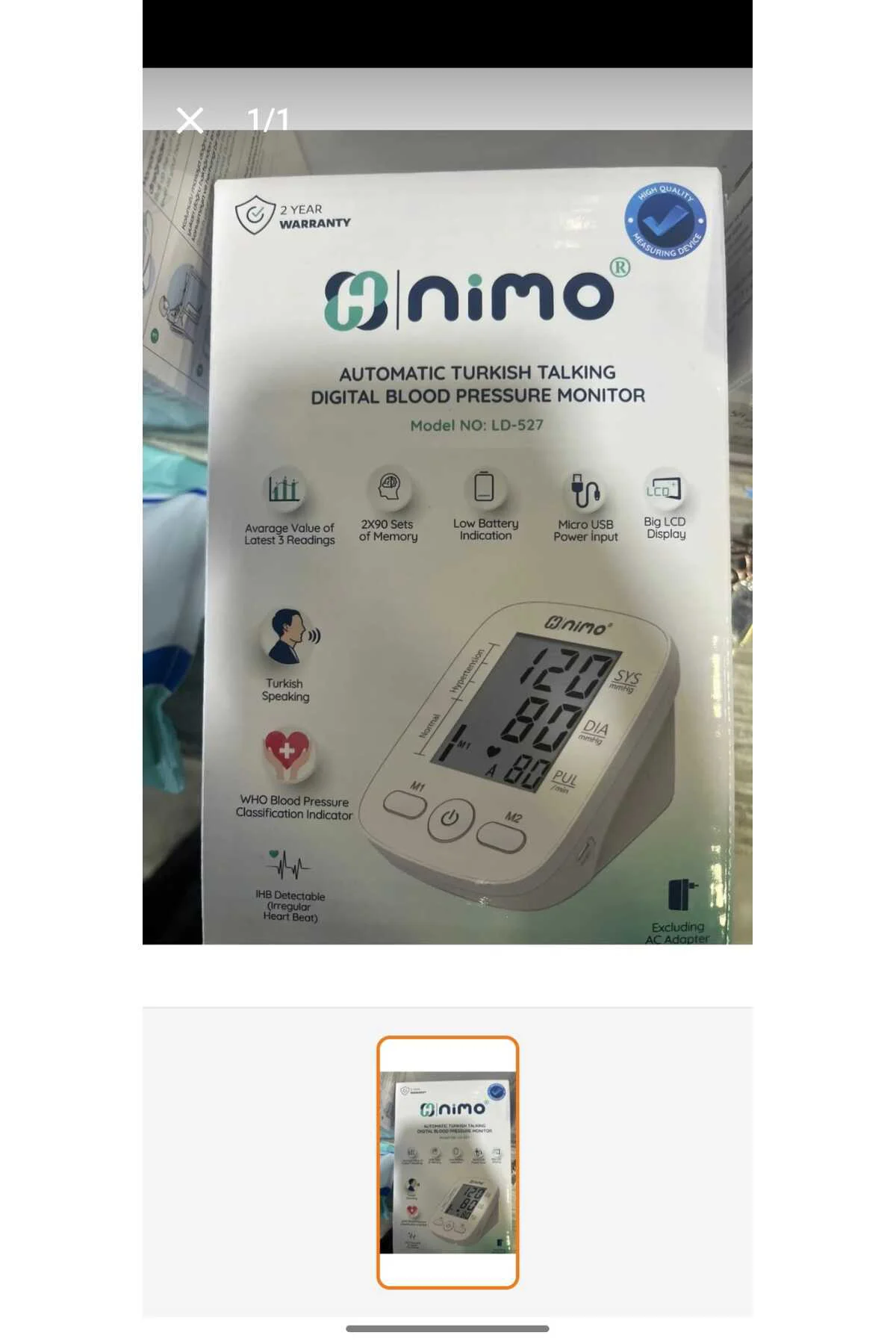 Tansiyon Aleti Nimo Ld-579 Koldan Ölçer Konuşan