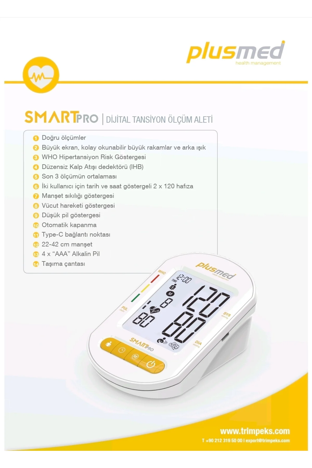 Tansiyon Aleti Plus Med smart pro