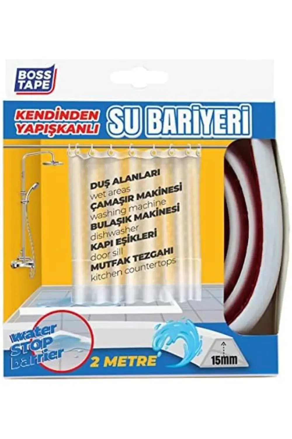 Tape Duş, Kapı Eşiği, Mutfak Tezgahı Etrafı Su Kesici Bariyer - 2