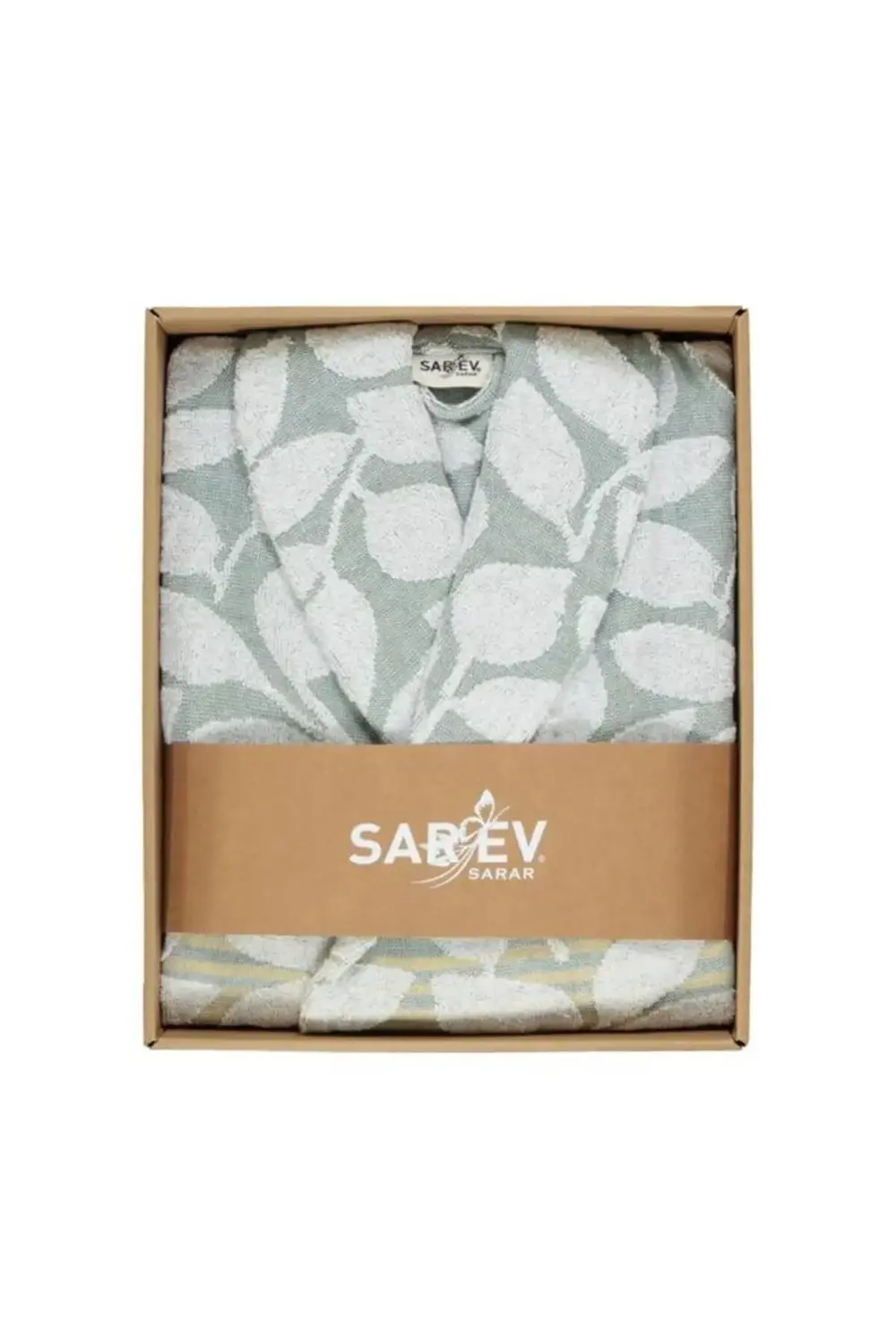 Tara Yeşil Şal Yaka "medium" Beden Pamuklu Bornoz