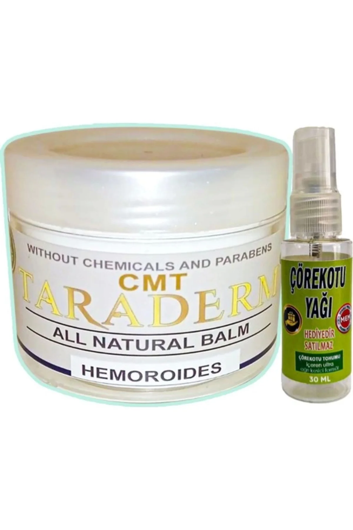 Taraderm Bakım Kremi 100 ml + Çörek Otu Yağı 30 ml — Sedef & Ekzama İçin Doğal Cilt Bakımı