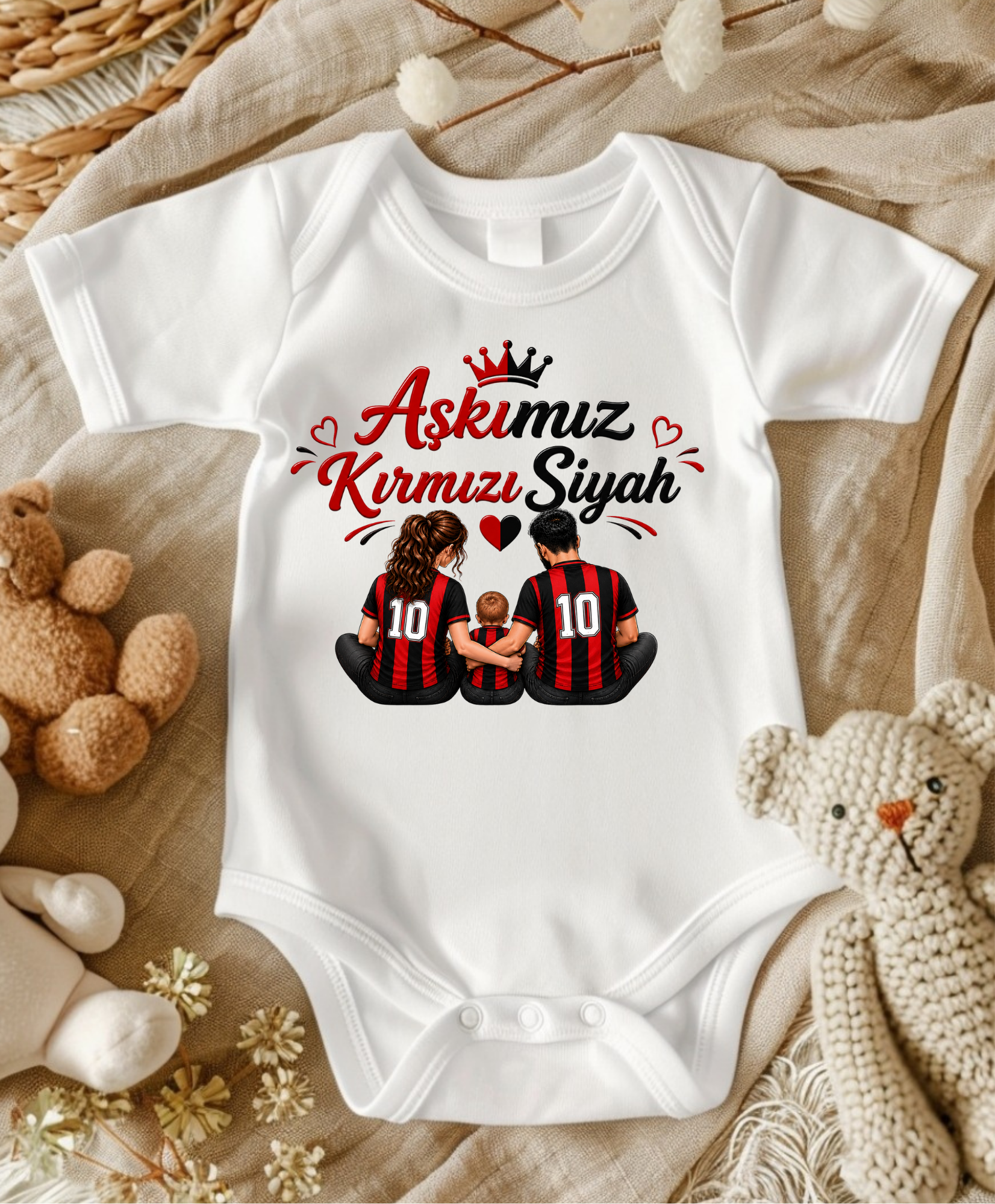 Taraftar Aile Kırmızı Siyah Erkek Bebek Zıbın Fiyatı, Yorumları ve Özellikleri