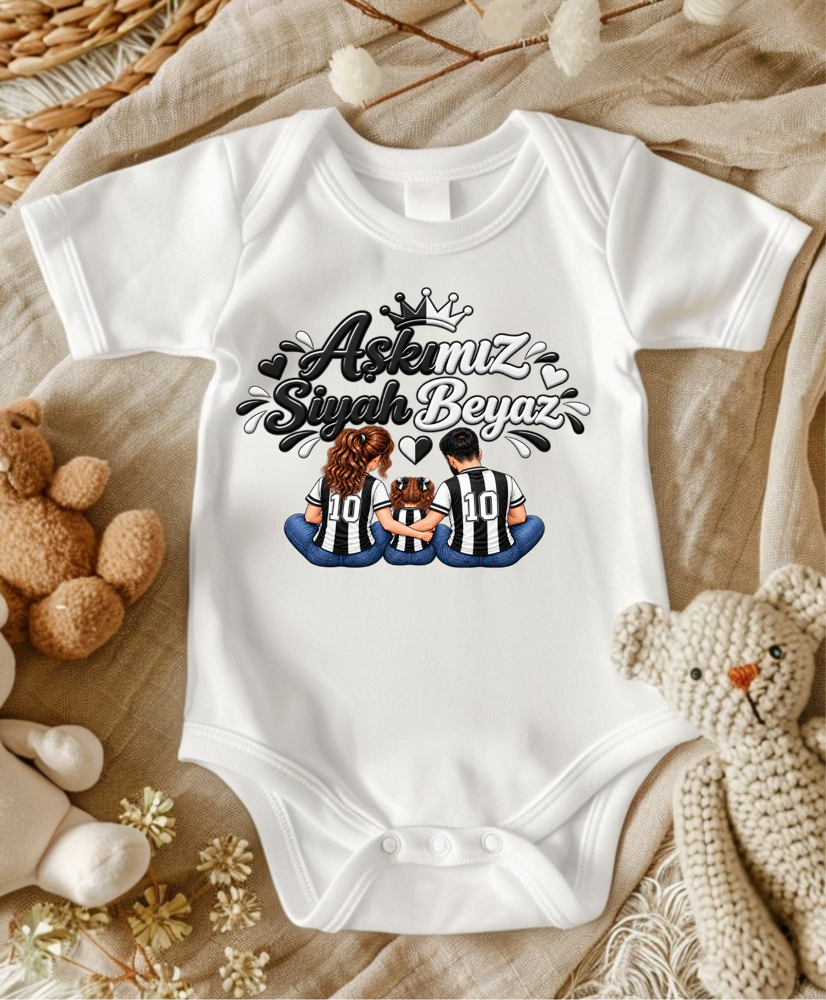Taraftar Aile Siyah Beyaz Kız Bebek Zıbın Fiyatı, Yorumları ve Özellikleri