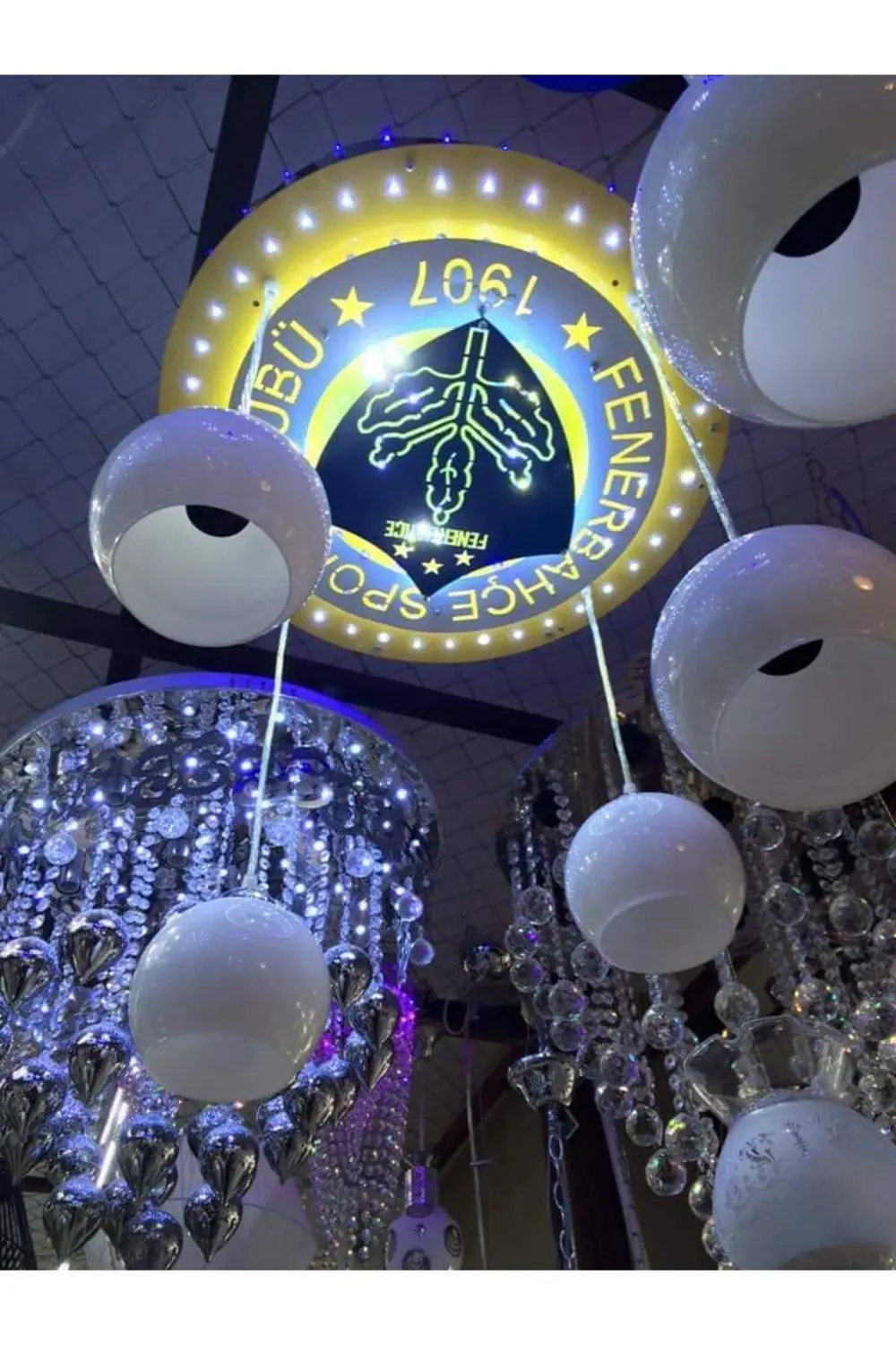 Apex Avize Taraftar Çocuk Avizesi Sarı Lacivert Kumandalı