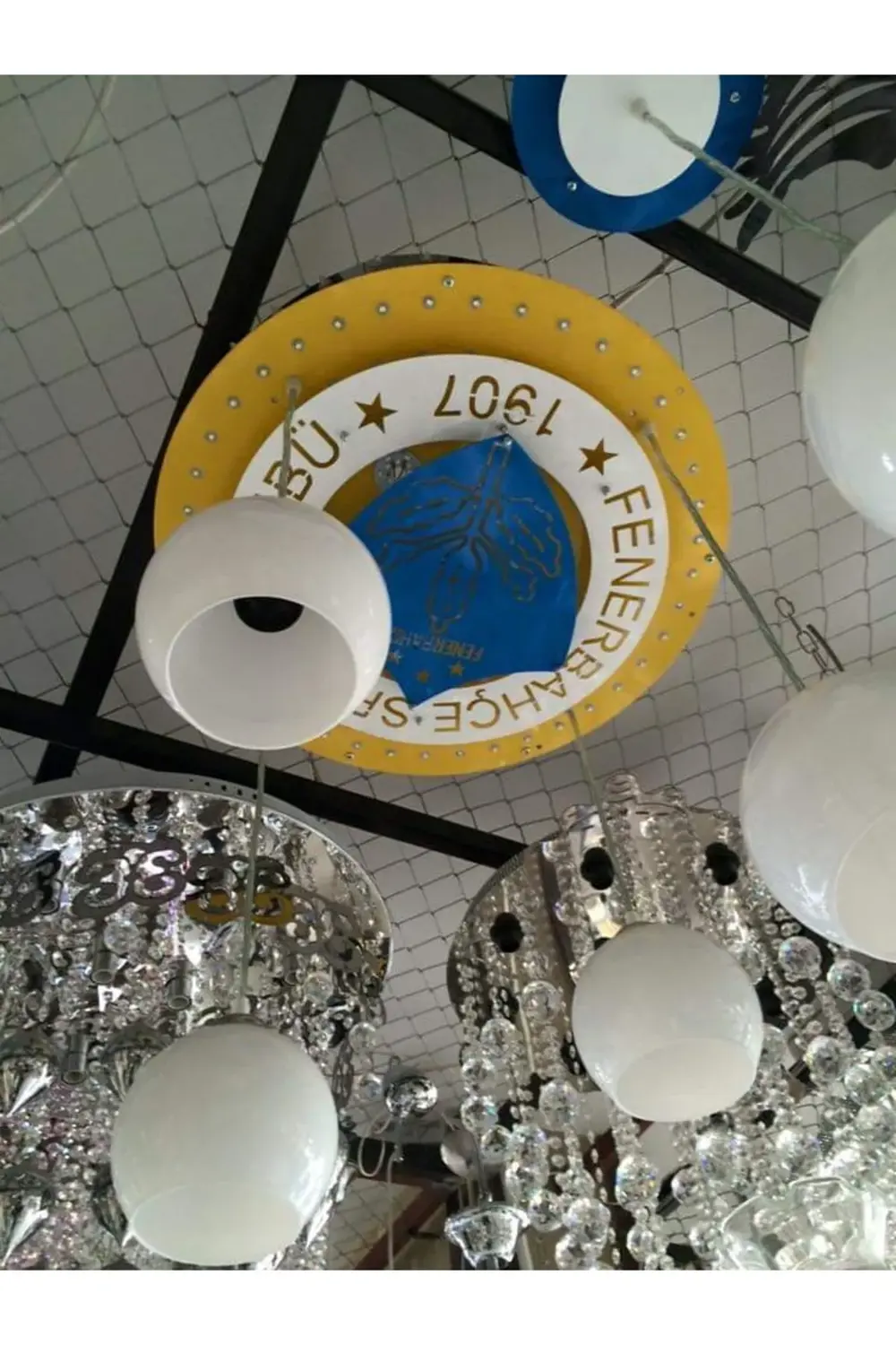 Apex Avize Taraftar Çocuk Avizesi Sarı Lacivert Kumandalı