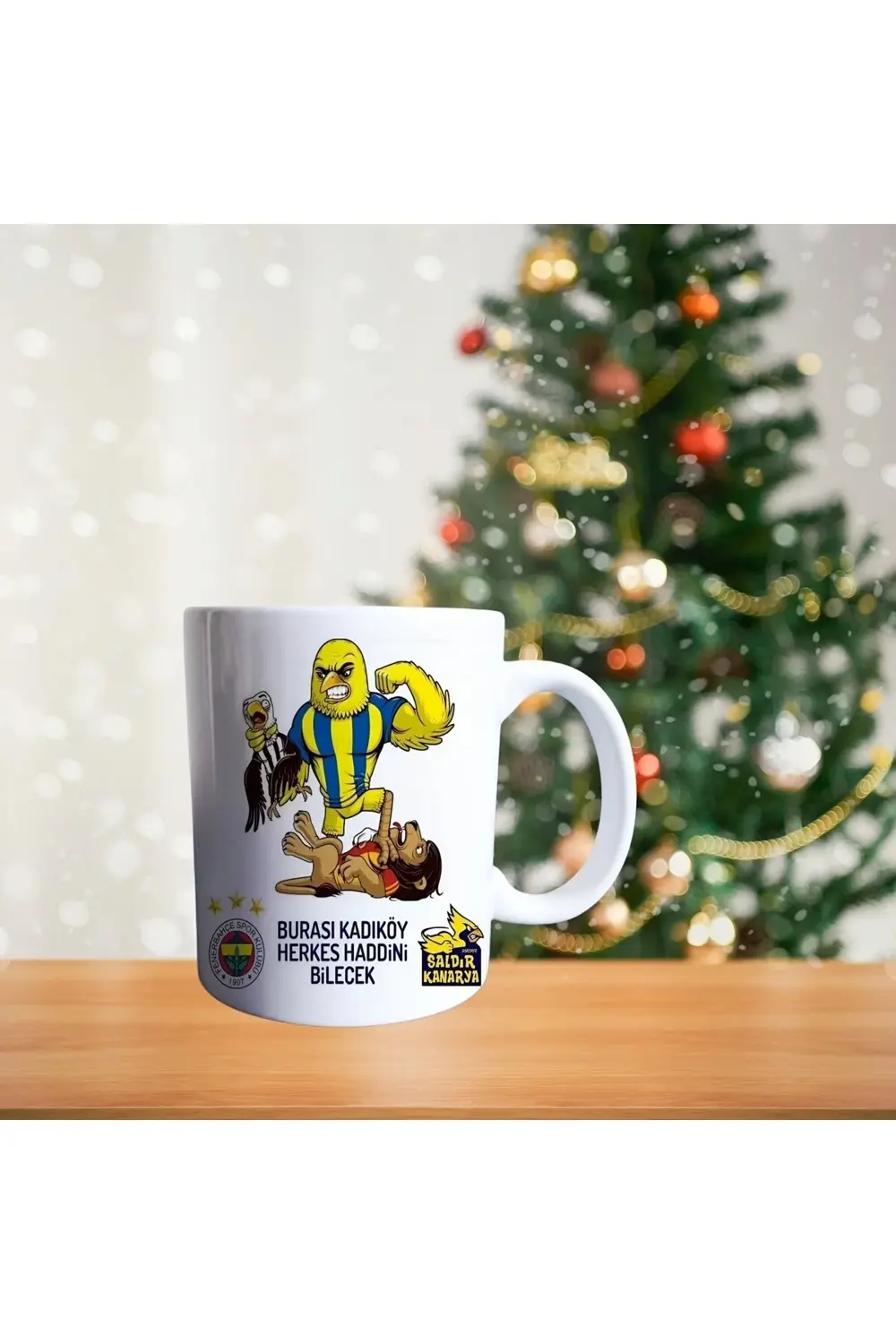 Taraftar sarı lacivert - burası Kadıköy- fb dünya saati porselen