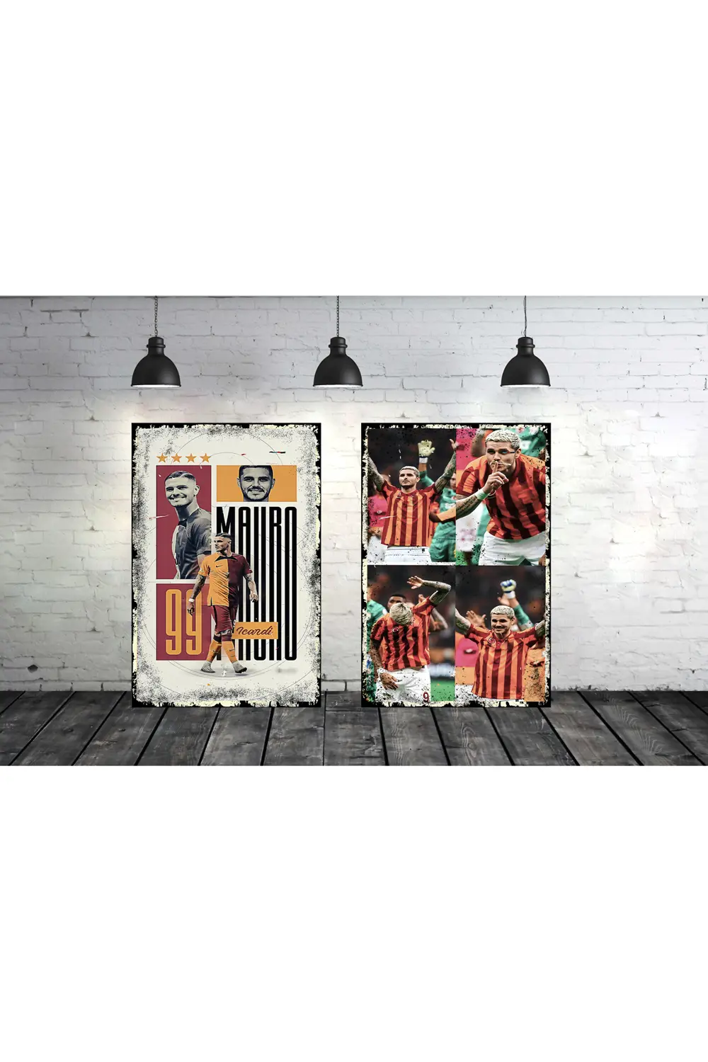 Taraftar Temalı 2 Adet 20x30 CM Tablo Seti