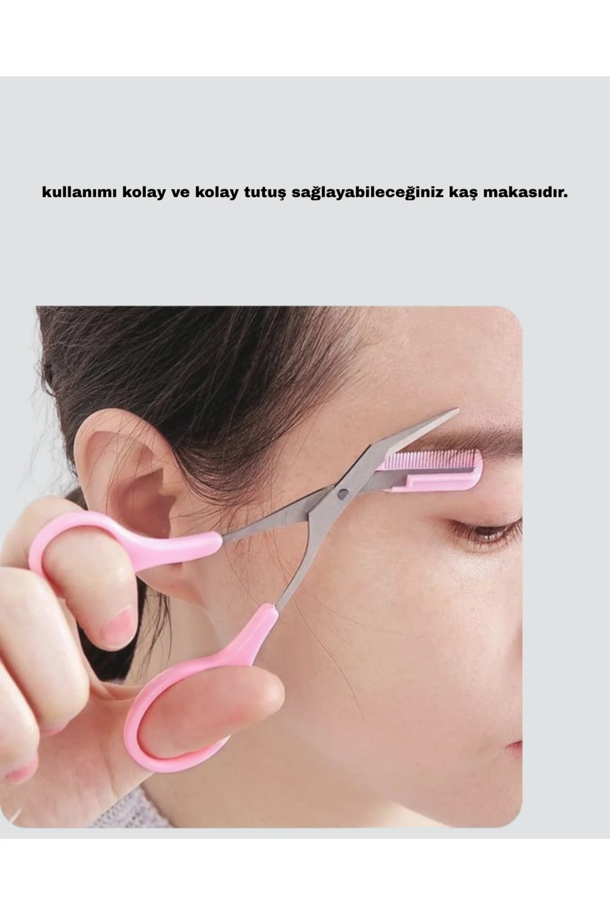 Taraklı Kaş Düzeltme Makası – Hassas Şekillendirme ve Kolay Kulla
