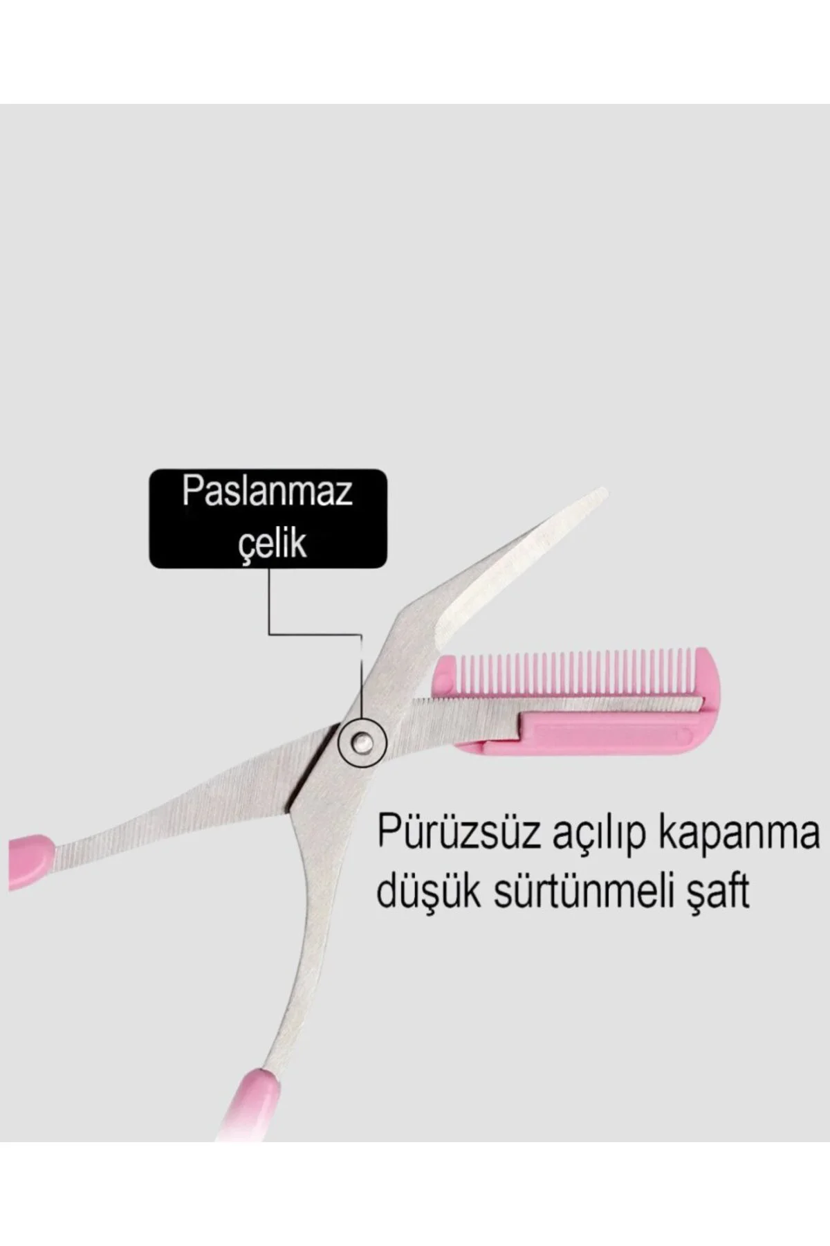 Taraklı Kaş Düzeltme Makası – Hassas Şekillendirme Ve Kolay Kulla
