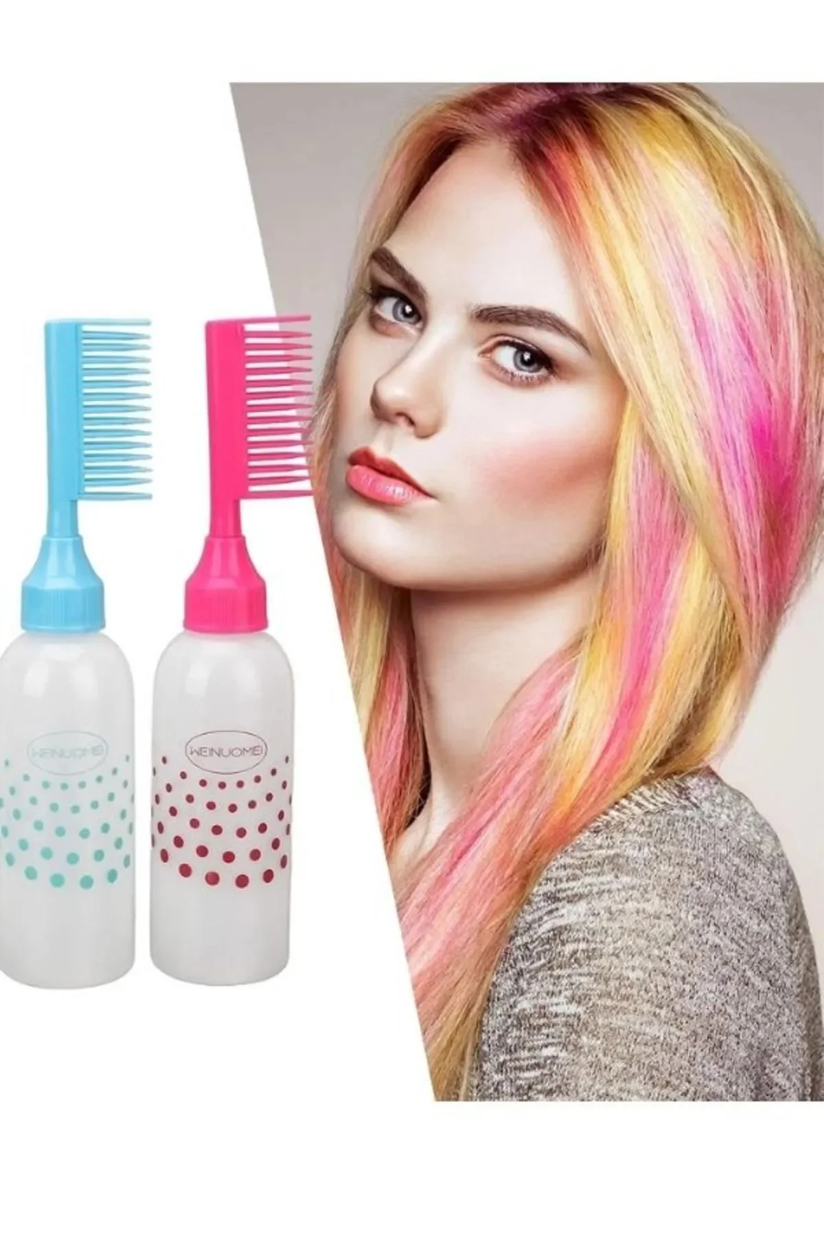 Taraklı Saç Boyama Şişesi aç Bakım Tarağı Saç Bakım Yağı Aplikatö