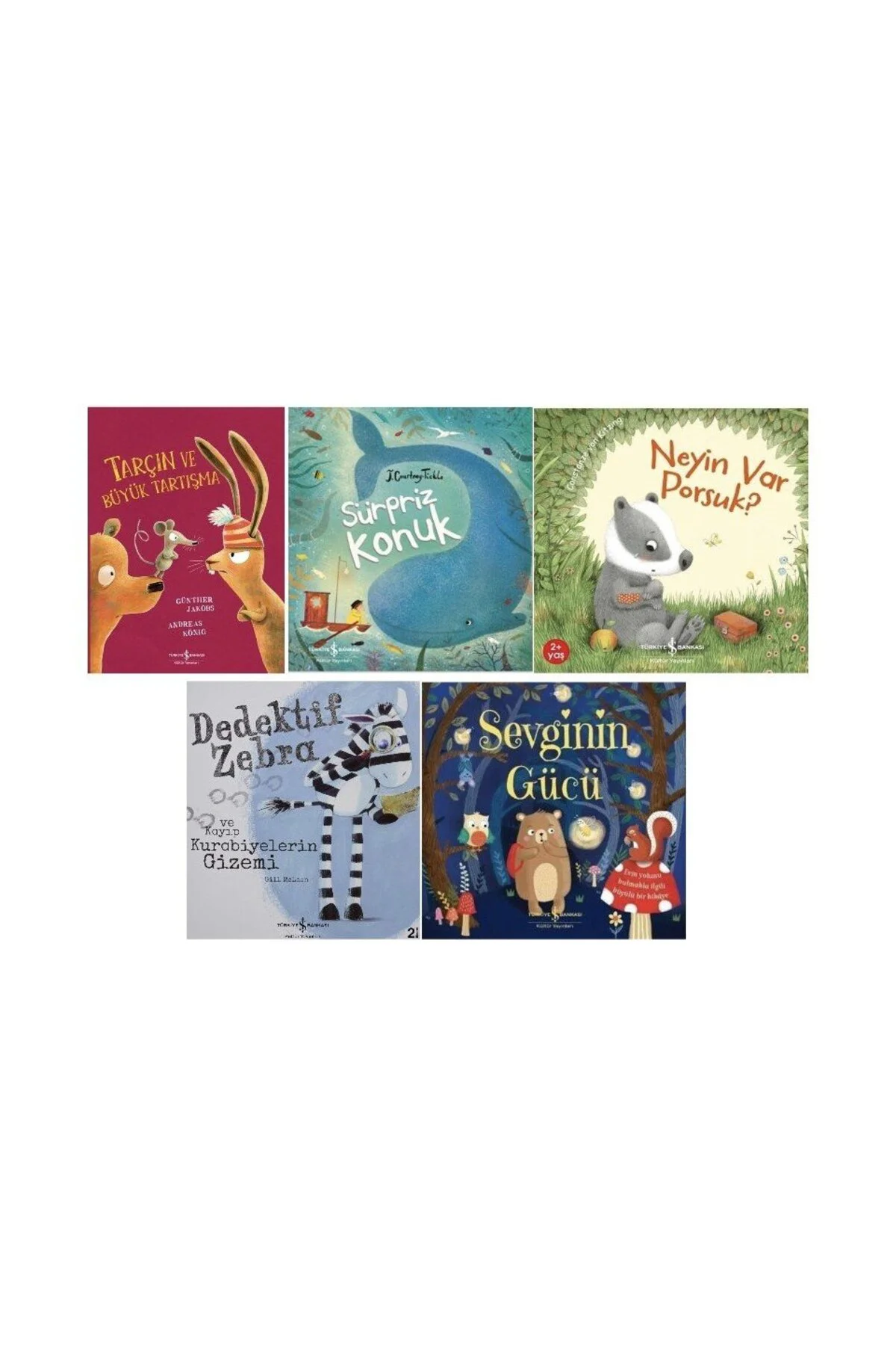 tarcin ve buyuk tartisma + neyin var porsuk + dedektif zebra +sevginin gucu +surpriz konuk (5 kitap