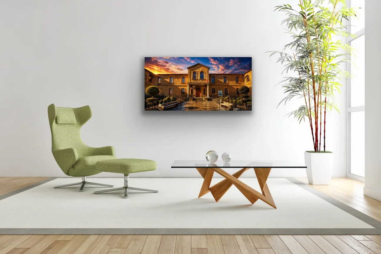 Tarihi Yozgat Lisesi Kanvas Tablo 60X120 CM - Çerçevesiz Duvar Sanatı